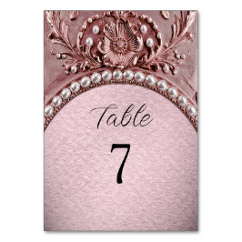 Pink Flower Table Number Tischnummer