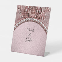 Pink Flower Tabletop Signs