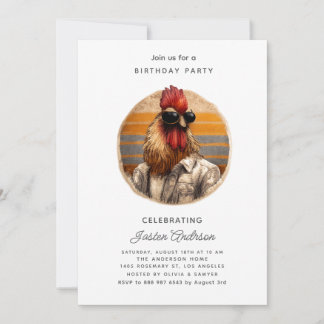  Pink Flowers Birthday Party Invitation Feiertagskarte