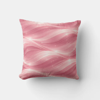Pink Fluid Wave Pattern Throw Pillow Kissen