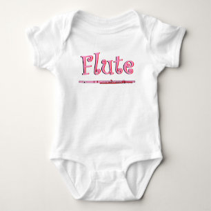 Pink Flute Baby Strampler