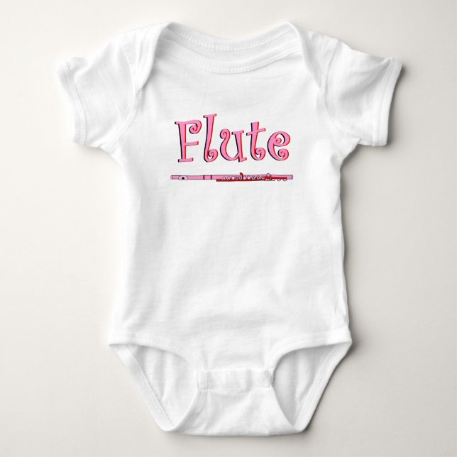 Pink Flute Baby Strampler (Vorderseite)