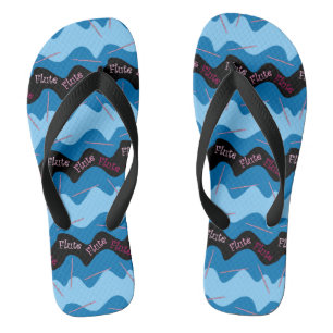 Pink Flute Muster Flip Flops