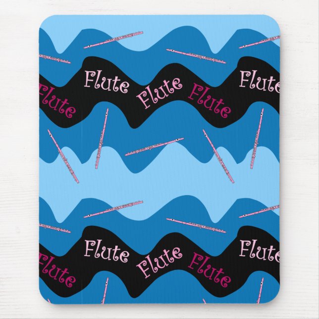 Pink Flute Muster Mousepad (Vorne)
