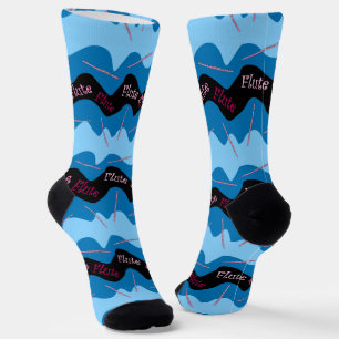 Pink Flute Muster Socken