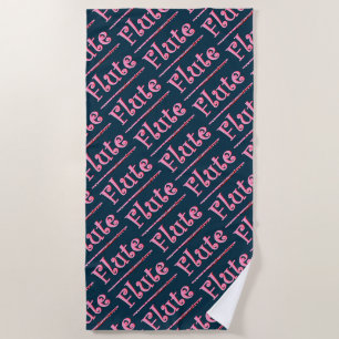 Pink Flute Strandtuch