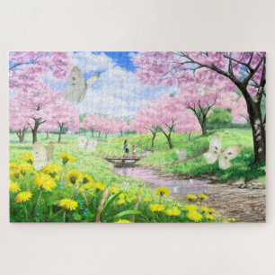 Pink Flutter Paradies Puzzle