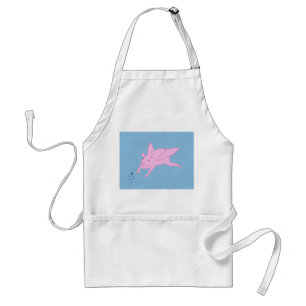 Pink Flying Pig und Blue Stars Wand, Schürze