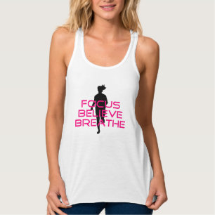 Pink Focus Glaube atmen Tank Top