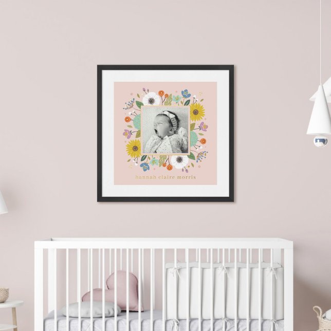 Pink Foil Floral Girl's Kinderzimmer Foto Printing Foliendrucke (Von Creator hochgeladen)
