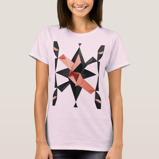 Pink Fold Fusion T-Shirt (Vorderseite)