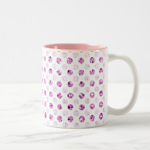 Pink-Folgeeffektpunktmuster-Trinkbehälter Zweifarbige Tasse