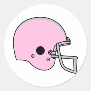 Pink Football Helm Runder Aufkleber