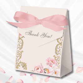 Pink Foral Vintage Peony Christian Bridal Shower Geschenkschachtel