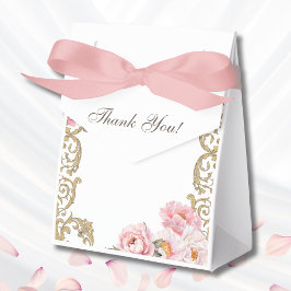 Pink Foral Vintage Peony Christian Bridal Shower Geschenkschachtel
