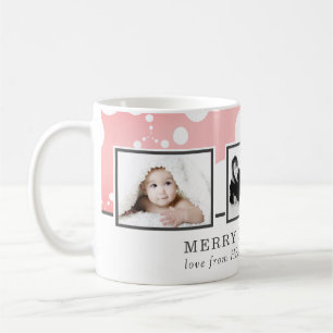 Pink Foto Collage Familie Weihnachten Kaffeetasse