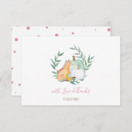 Pink Fox Pumpkin Woodland Einladung