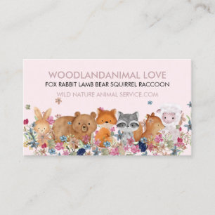 Pink FOX RABBIT LAMB BEAR SQUIRREL veterinärmedizi Visitenkarte