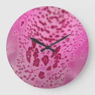 Pink Foxglove Petal Wall Uhr