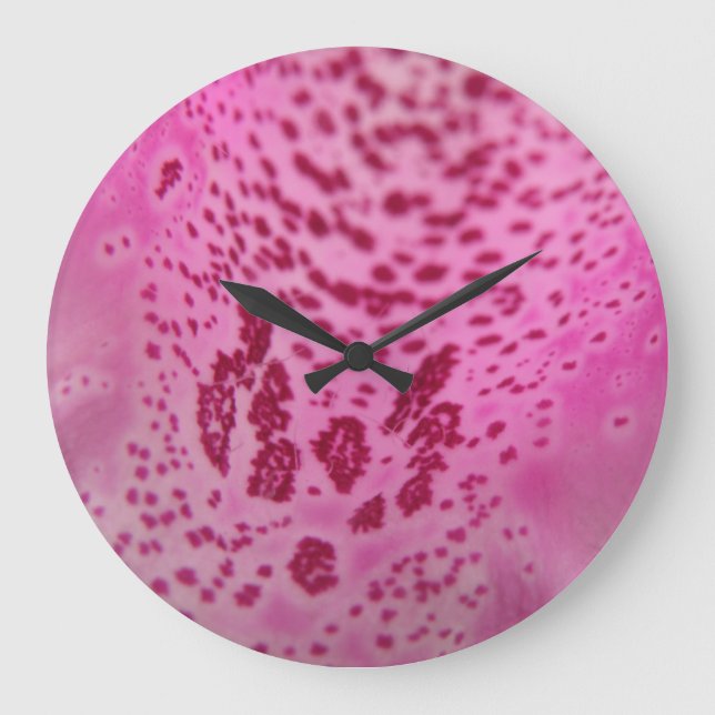 Pink Foxglove Petal Wall Uhr (Vorderseite)
