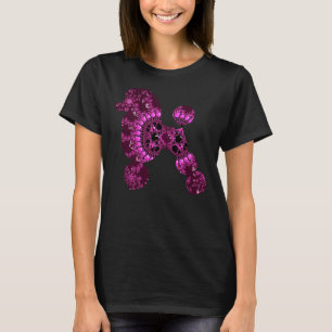 Pink Fraktal Poodle T-Shirt
