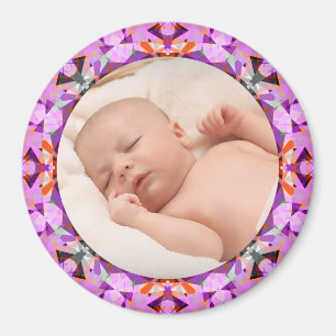 Pink Frame Baby Girl Grandeltern Geschenkidee Foto Magnet