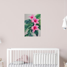 Pink Frangipani Blume Poster