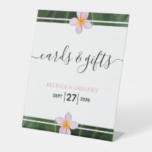 Pink Frangipani Plumeria Wedding Cards & Gifts