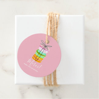 Pink-Französisch Macaron Geburtstagsparty Gunst Ta Geschenkanhänger