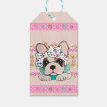 Pink French Bulldog-Geschenkkarte