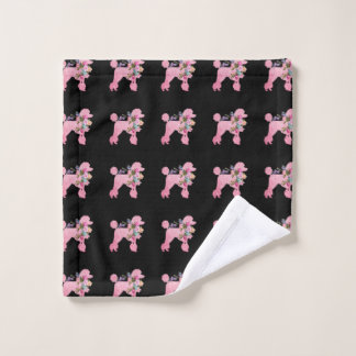 Pink French Poodle Waschlappen