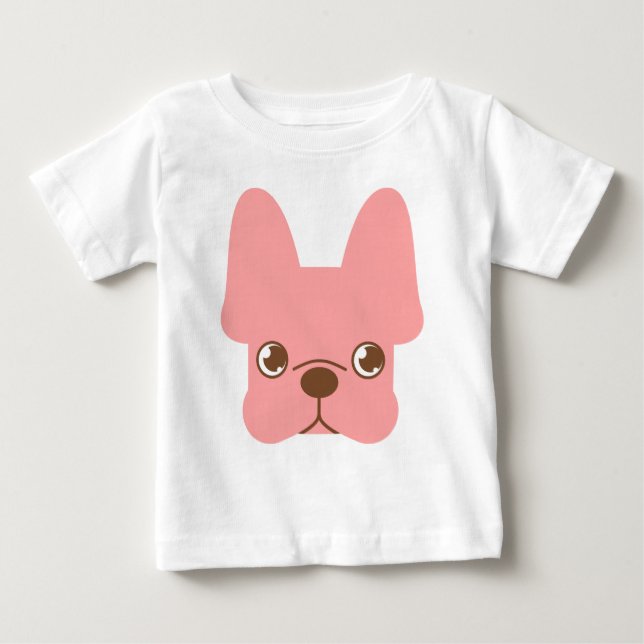 Pink Frenchie Baby T-shirt (Vorderseite)