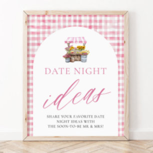 Pink Fresh off Market Date Night Ideen signieren Poster