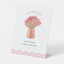 Pink fresh off the market bridal shower bloom bar