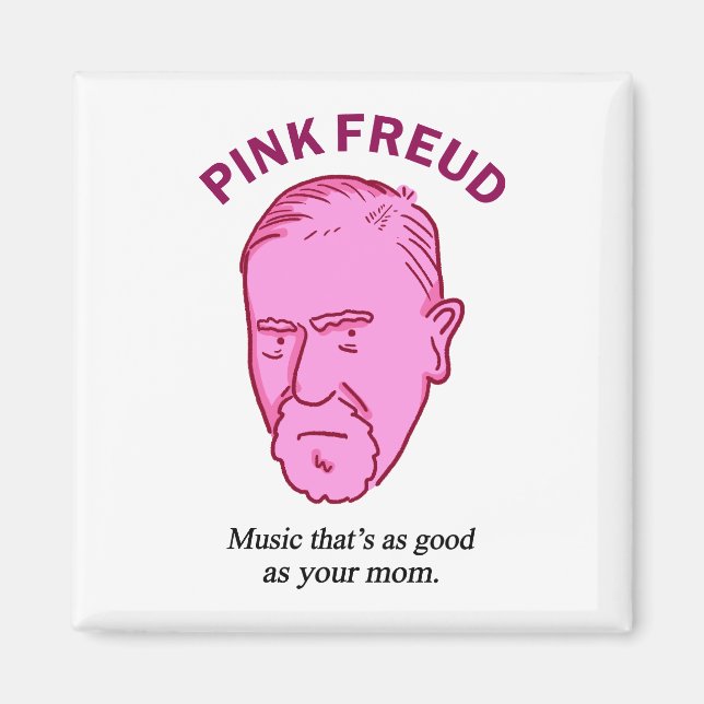 Pink Freud Funny Music Psychology Pub Magnet (Vorne)