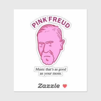 Pink Freud Funny Music Psychology Pun Die Cut Aufkleber