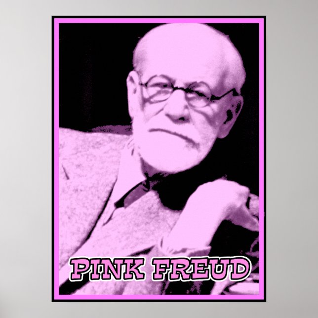 Pink Freud Funny Poster Signatur drucken (Vorne)