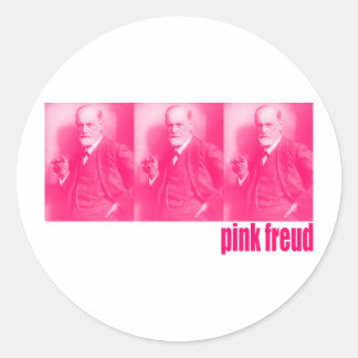 Pink Freud Runder Aufkleber