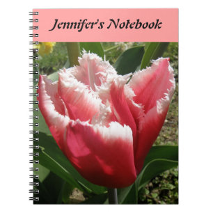 Pink Fringed Tulip - individualisierbares Notebook Notizblock
