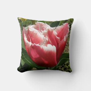 Pink Fringed Tulip Kissen