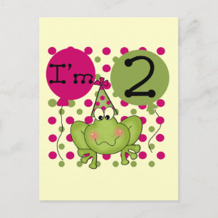 Pink Frog 2. Geburtstagshirts und Geschenke Postkarte