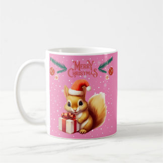 Pink Frohe Weihnachten - Chipmunk Kaffeetasse