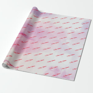 Pink Frohe Weihnachten Geschenkpapier