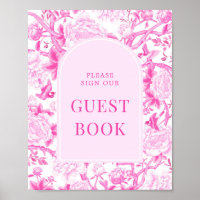 Pink Fuchsia Chinoiserie Porzellan Reisebuch