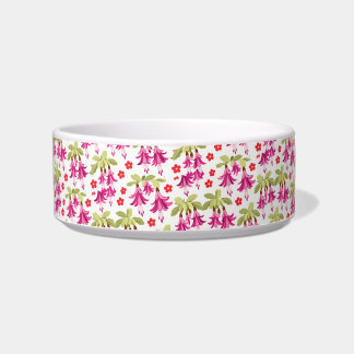 Pink Fuchsia Floral Pattern – Retro Botanical Napf