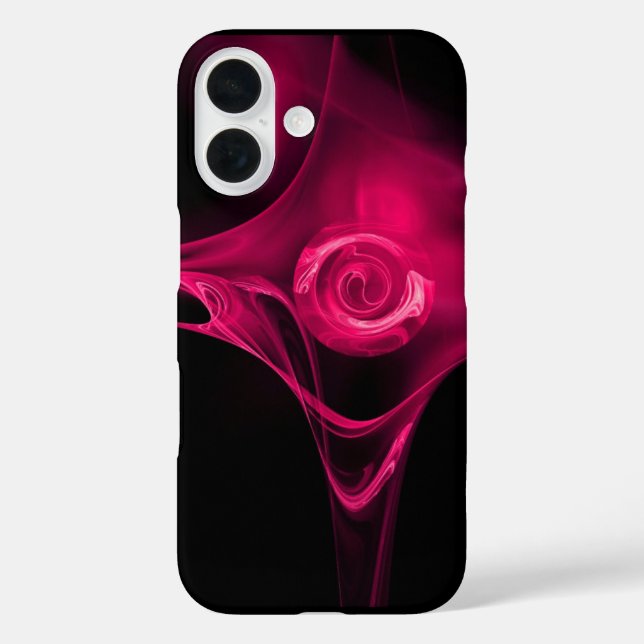 PINK FUCHSIA FRAKTAL ROSE Case-Mate iPhone HÜLLE (Rückseite)