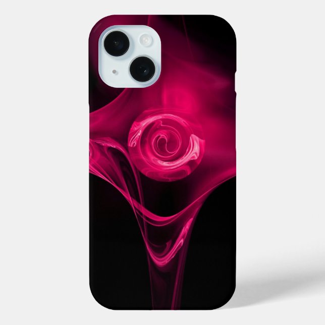 PINK FUCHSIA FRAKTAL ROSE Case-Mate iPhone HÜLLE (Rückseite)