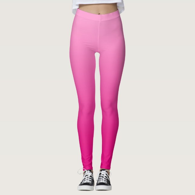 Pink Fuchsia Gradient Leggings (Vorderseite)