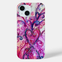 PINK FUCHSIA WHIMSICAL SCHNÖRKEL MIT HERZ