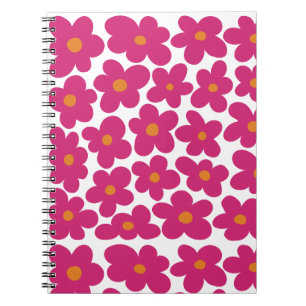 Pink Fun Floral Muster Notizblock